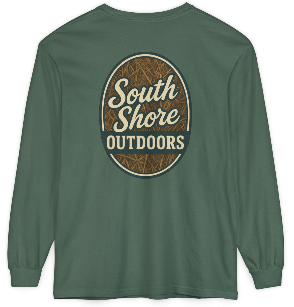 Bay Grass Badge Long Sleeve T-Shirt | Spruce