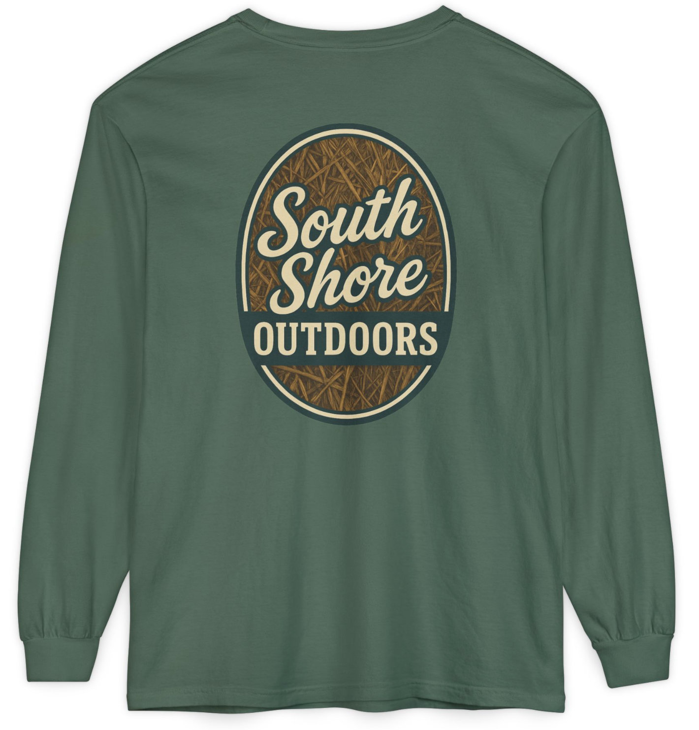 Bay Grass Badge Long Sleeve T-Shirt | Spruce