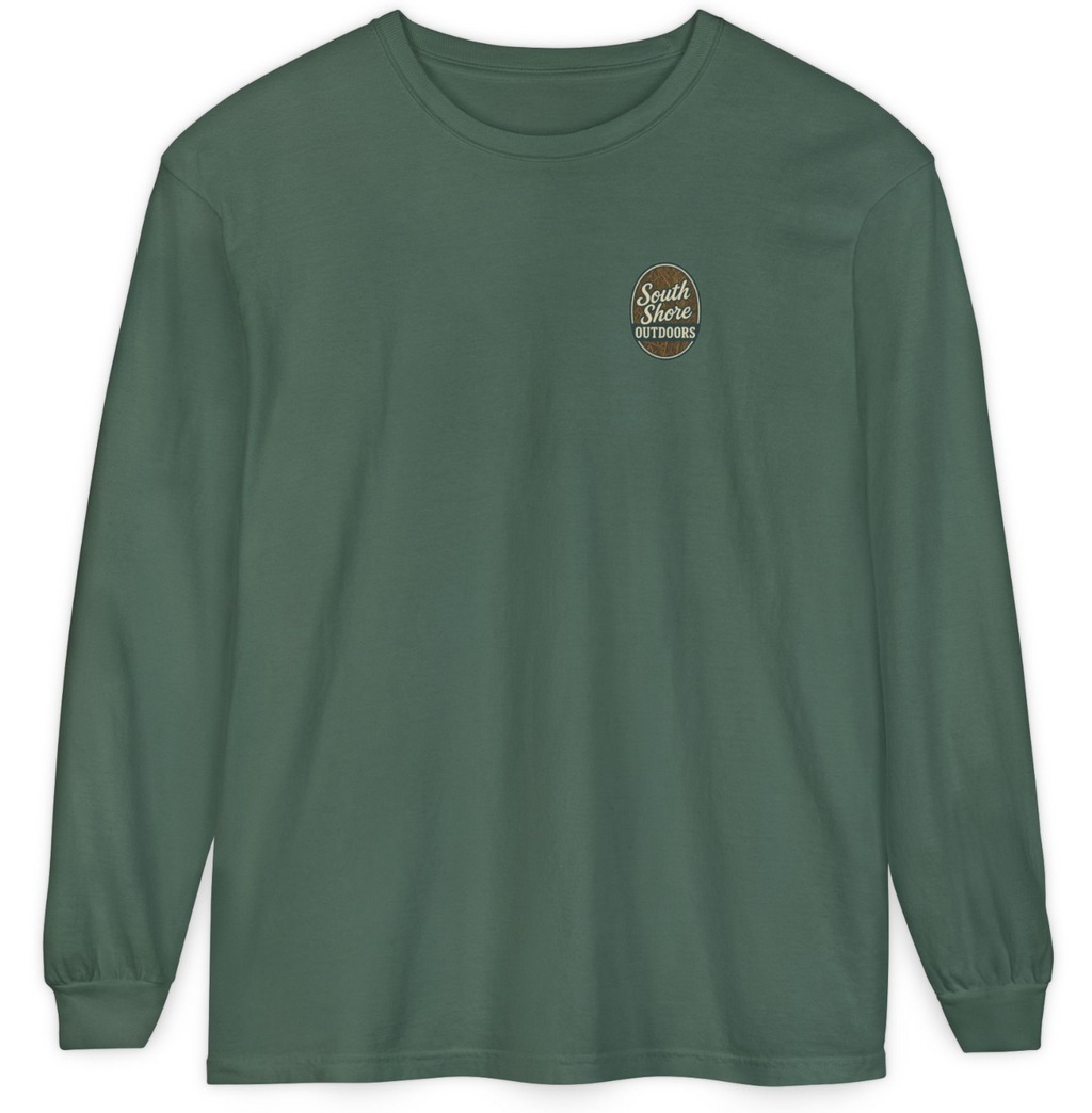 Bay Grass Badge Long Sleeve T-Shirt | Spruce
