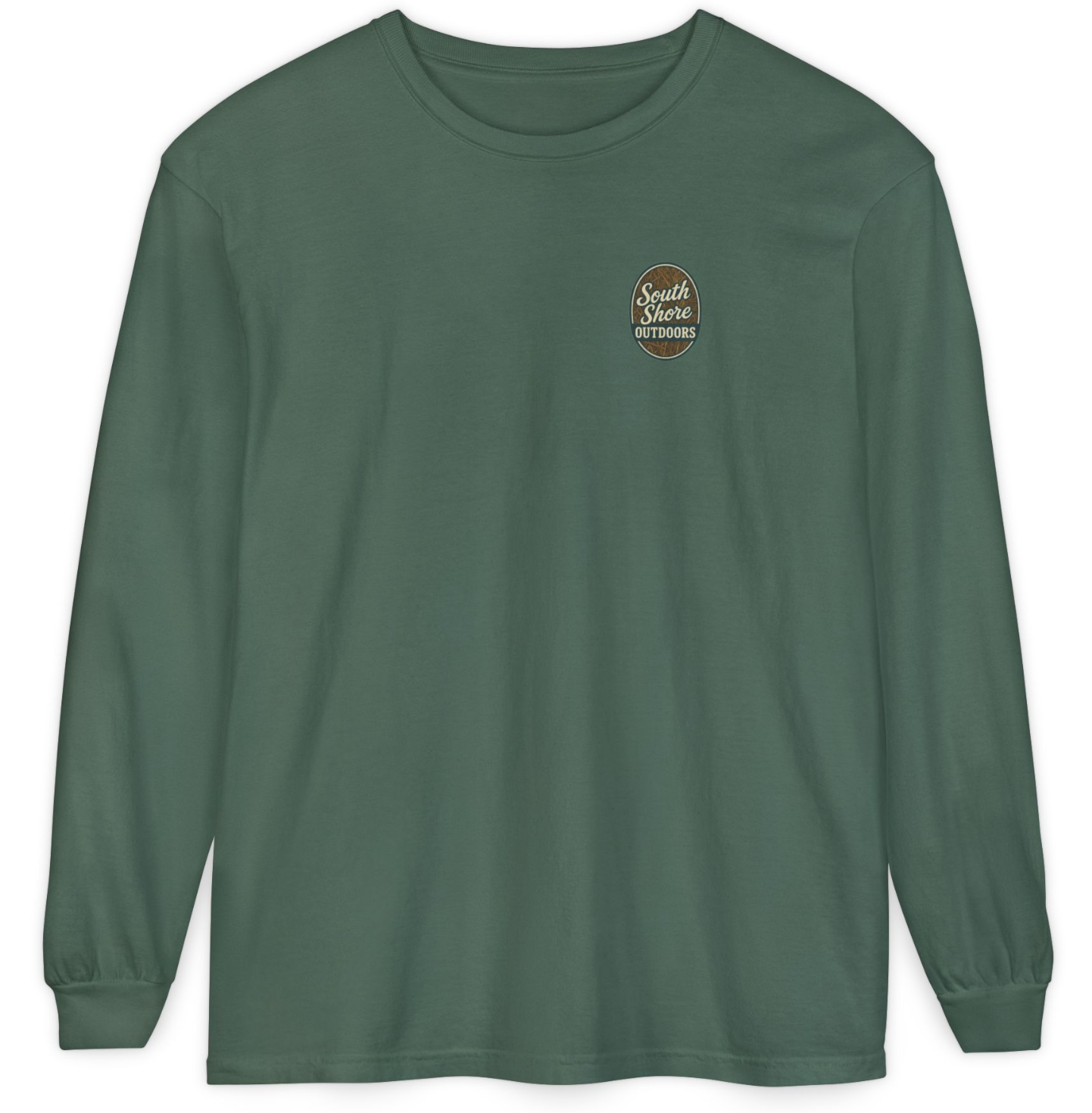Bay Grass Badge Long Sleeve T-Shirt | Spruce